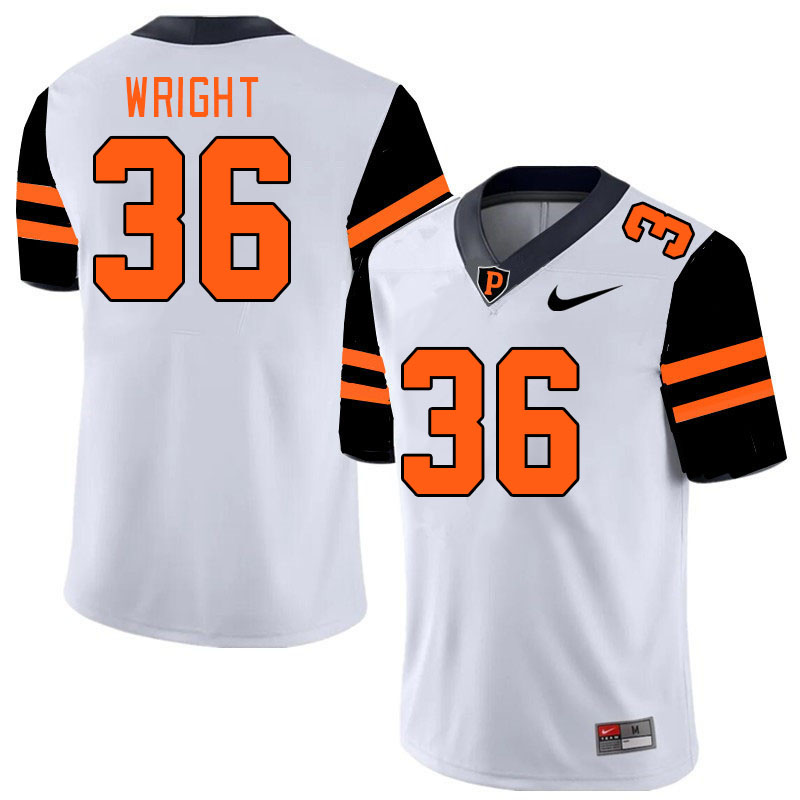 Men-Youth #36 Caden Wright Princeton Tigers 2023 College Football Jerseys Stitched Sale-White